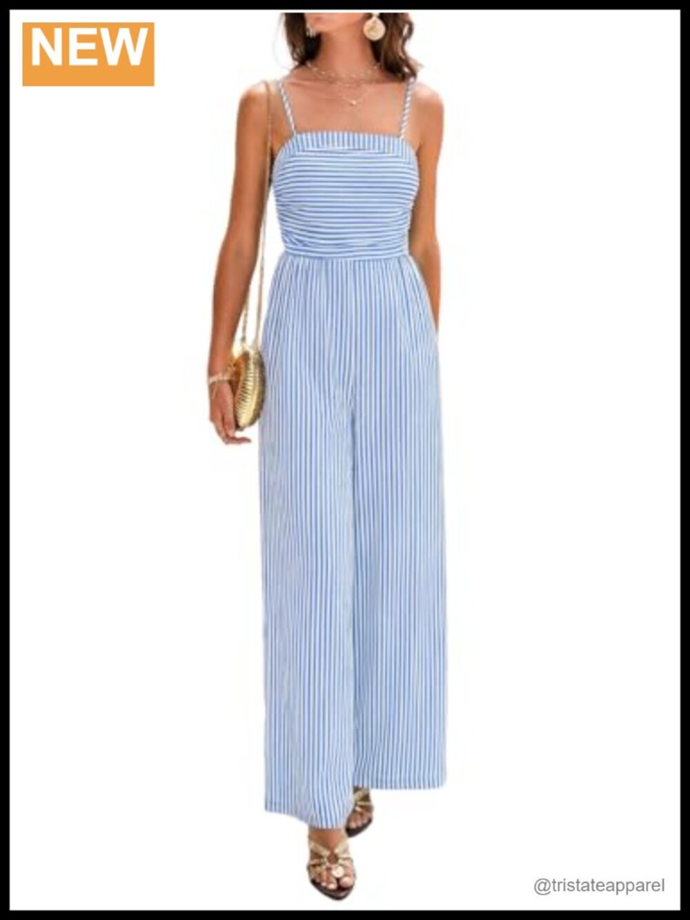 CUPSHE Women's Striped Sleeveless Jumpsuit